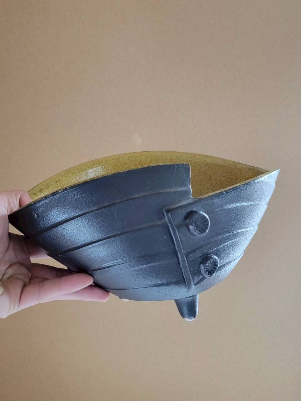 Black Folded Bowl